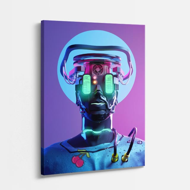 cuadro canvas experiencia sci fi realidad sintética vertical