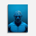 cuadro canvas experiencia sci fi cerebro expandido vertical