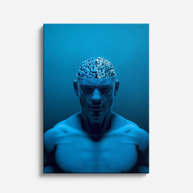 cuadro canvas experiencia sci fi cerebro expandido vertical