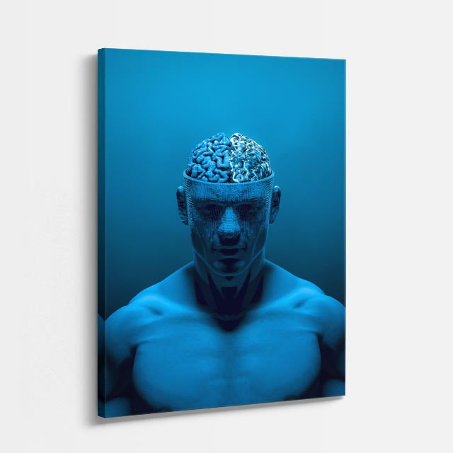 cuadro canvas experiencia sci fi cerebro expandido vertical