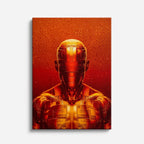cuadro canvas experiencia sci fi hombre cibernético vertical