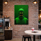 cuadro canvas experiencia sci fi entidad verde vertical
