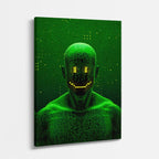 cuadro canvas experiencia sci fi entidad verde vertical