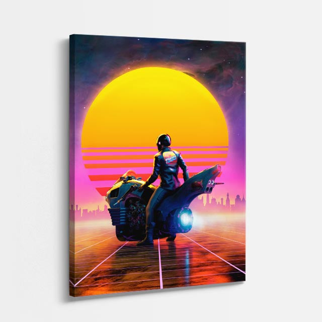 cuadro canvas experiencia sci fi viaje neon vertical