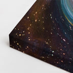 cuadro canvas galaxias y planetas portal de singularidad horizontal