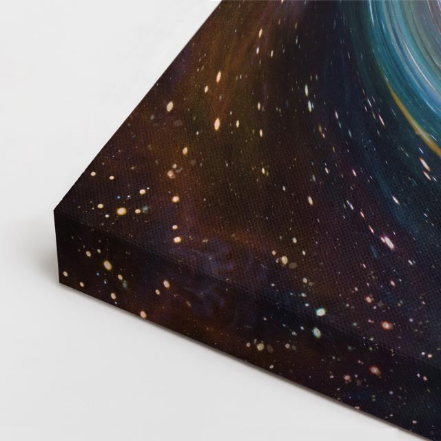 cuadro canvas galaxias y planetas portal de singularidad horizontal