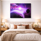 cuadro canvas galaxias y planetas arco estelar horizontal