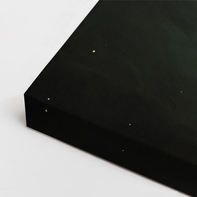 cuadro canvas galaxias y planetas esfera esmeralda horizontal