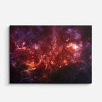cuadro canvas galaxias y planetas nebulosa ígnea horizontal