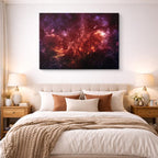 cuadro canvas galaxias y planetas nebulosa ígnea horizontal