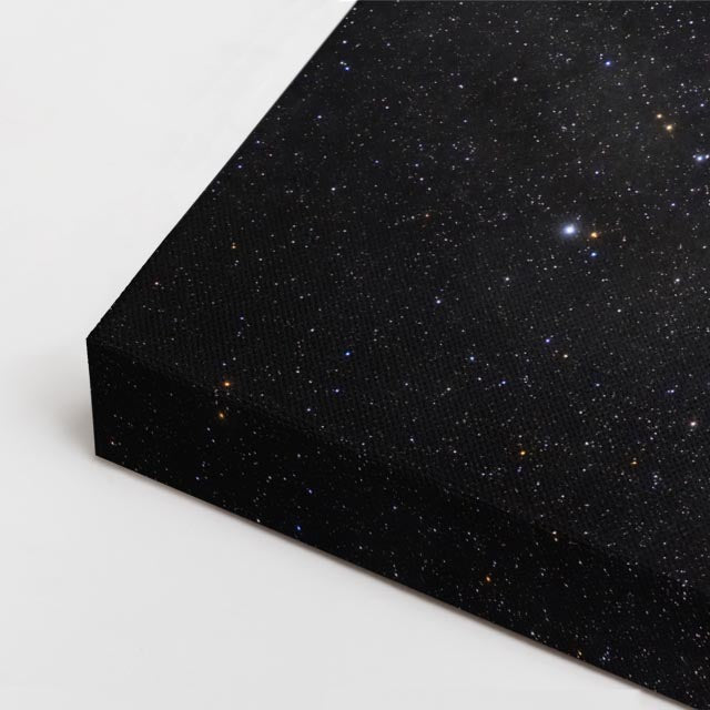 cuadro canvas galaxias y planetas saturno dorado horizontal
