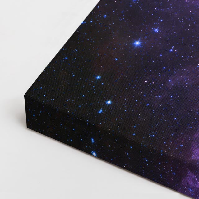 cuadro canvas galaxias y planetas nube magenta horizontal