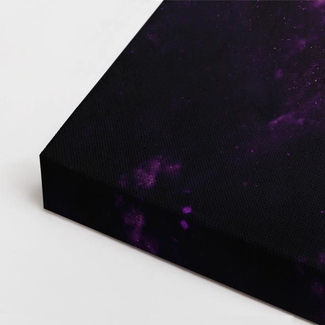 cuadro canvas galaxias y planetas cosmos rosado horizontal
