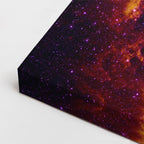 cuadro canvas galaxias y planetas tormenta dorada horizontal