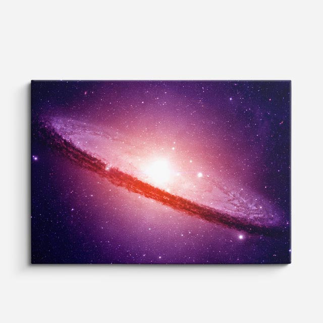 cuadro canvas galaxias y planetas horizonte infinito horizontal