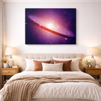 cuadro canvas galaxias y planetas horizonte infinito horizontal