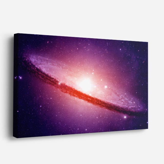cuadro canvas galaxias y planetas horizonte infinito horizontal