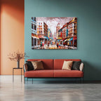 cuadro canvas arte y estilo calle europea vibrante horizontal