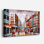 cuadro canvas arte y estilo calle europea vibrante horizontal