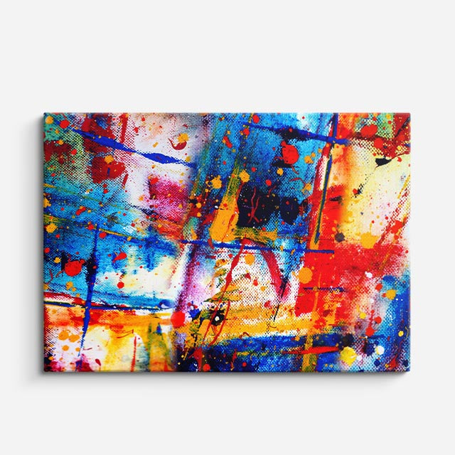 cuadro canvas arte y estilo explosion abstracta multicolor horizontal