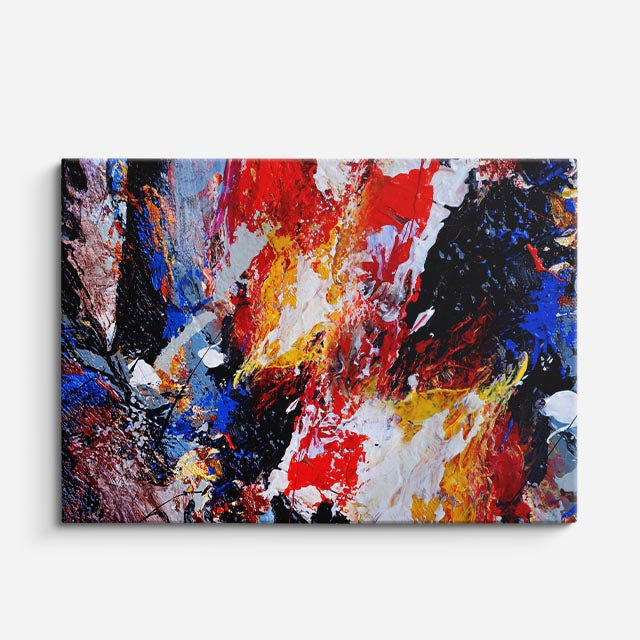 cuadro canvas arte y estilo fuerza abstracta en contraste horizontal