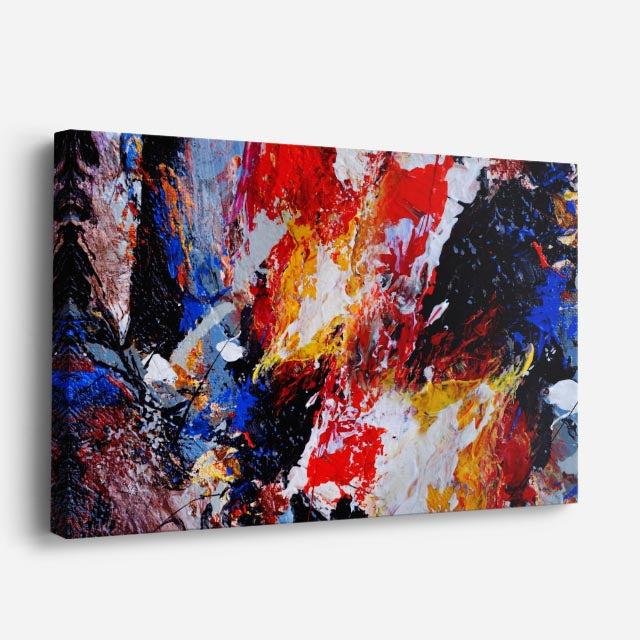 cuadro canvas arte y estilo fuerza abstracta en contraste horizontal