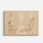cuadro canvas café cafe en tinta horizontal