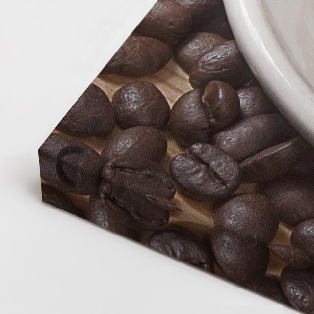 cuadro canvas café latte dorado horizontal