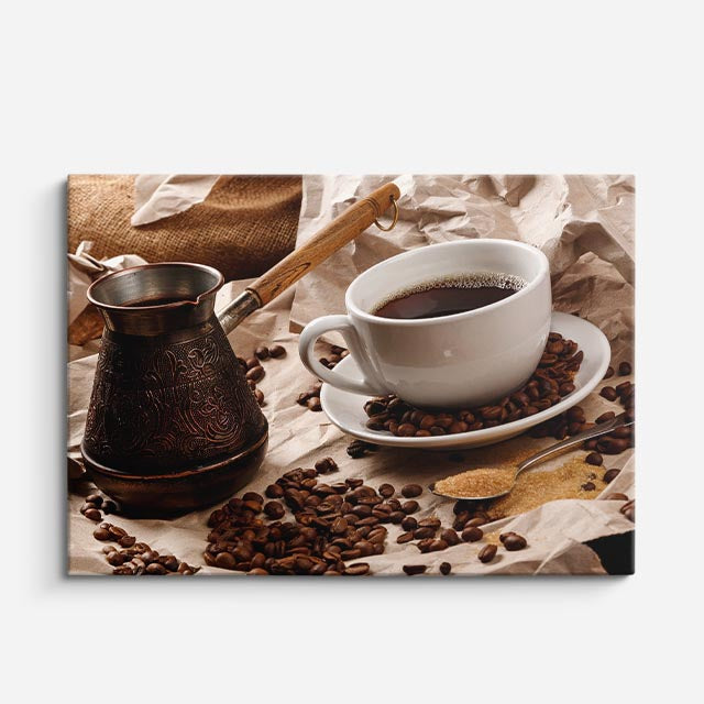 cuadro canvas café cafe clasico horizontal