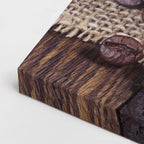 cuadro canvas café cafe y galletas horizontal