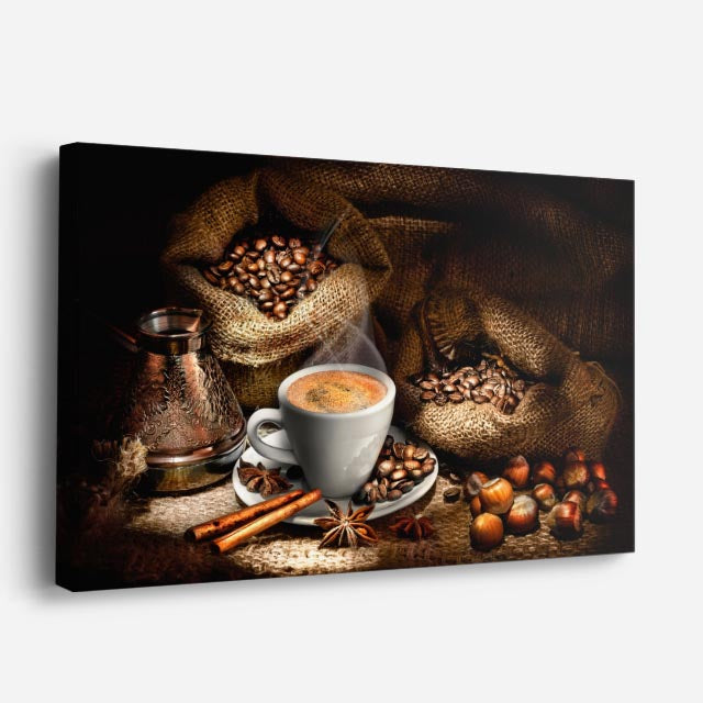 cuadro canvas café aroma de cafe horizontal