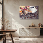 cuadro canvas café mesa de cafe horizontal