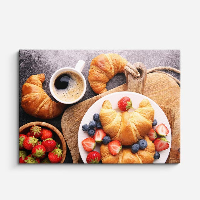 cuadro canvas café desayuno campestre horizontal