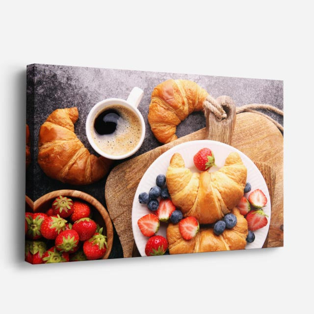 cuadro canvas café desayuno campestre horizontal