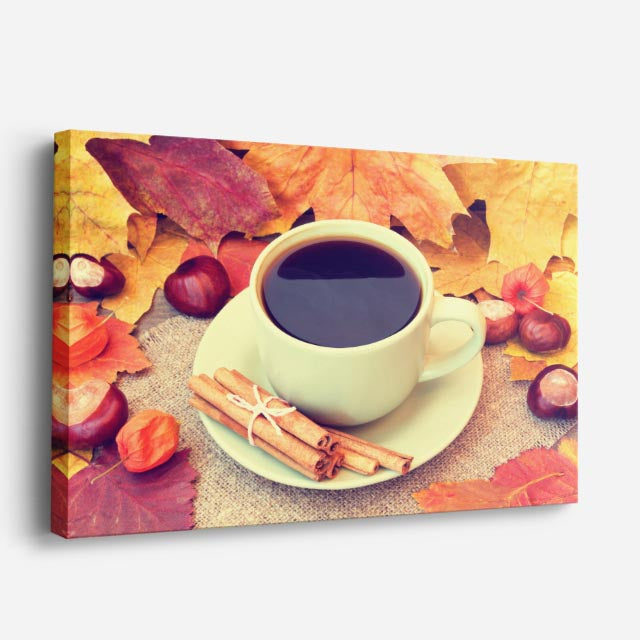 cuadro canvas café taza otonal horizontal