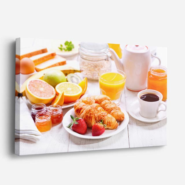 cuadro canvas café desayuno fresco horizontal