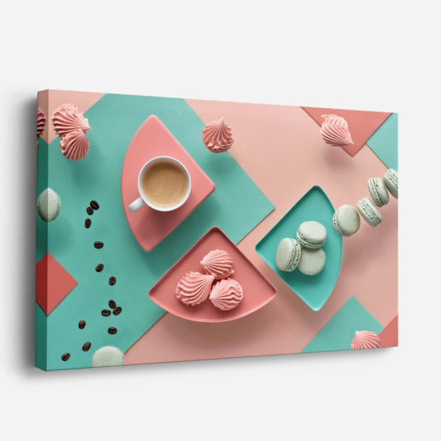 cuadro canvas café dulce geometrico horizontal