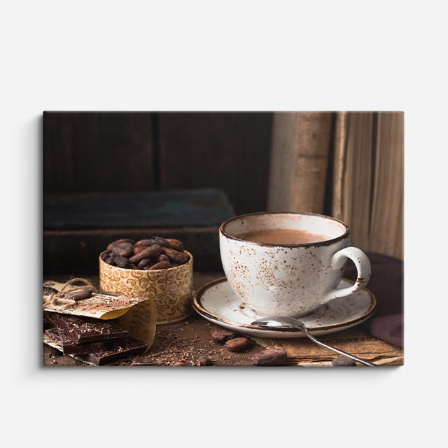 cuadro canvas café cafe rustico horizontal