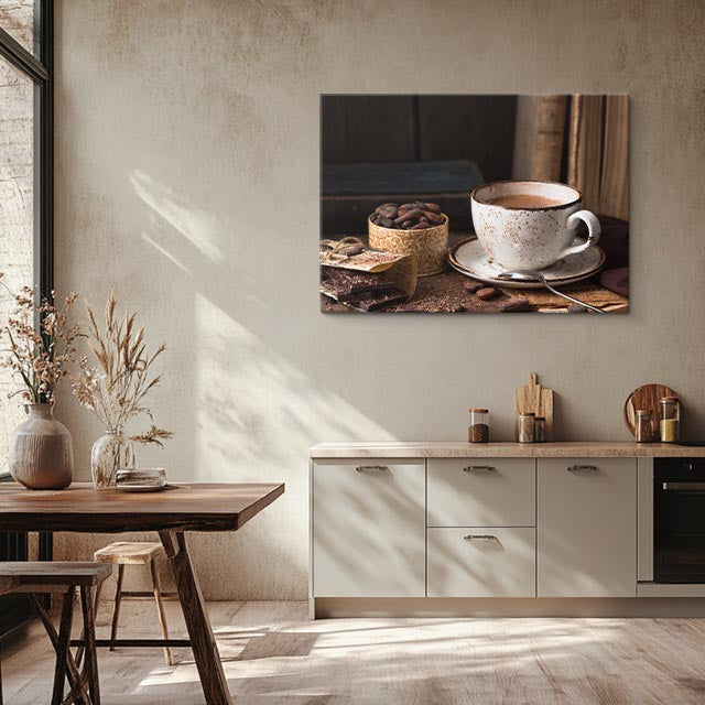 cuadro canvas café cafe rustico horizontal