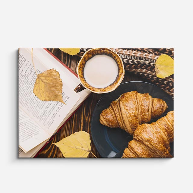 cuadro canvas café lectura y cafe horizontal