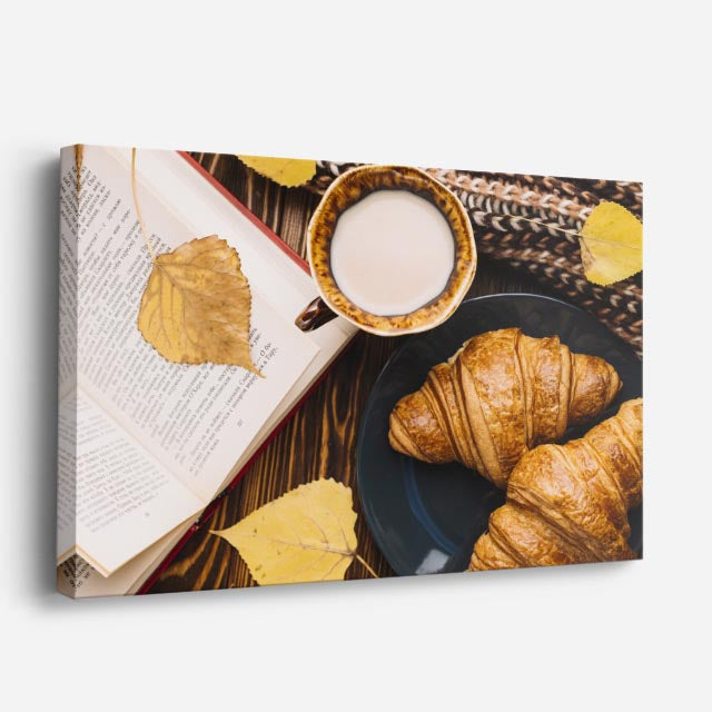 cuadro canvas café lectura y cafe horizontal