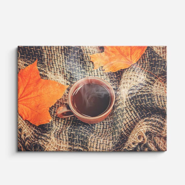 cuadro canvas café cafe de otono horizontal