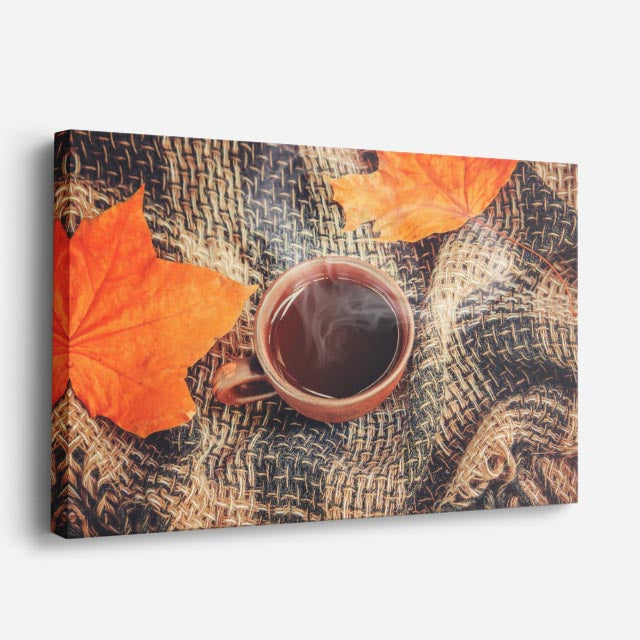 cuadro canvas café cafe de otono horizontal