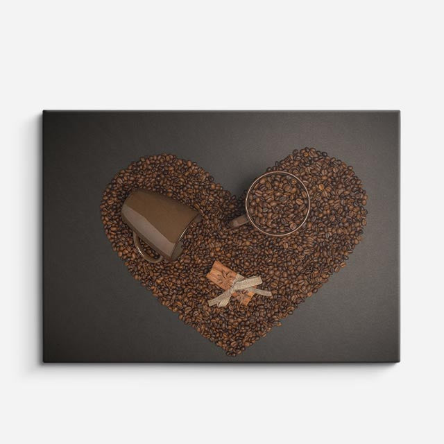 cuadro canvas café amor tostado horizontal