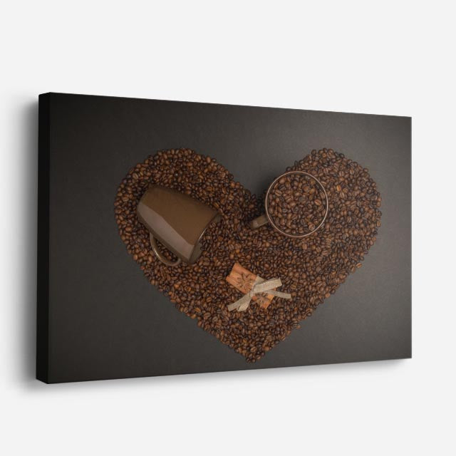 cuadro canvas café amor tostado horizontal