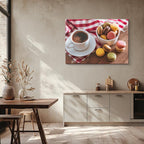 cuadro canvas café cafe y macarons horizontal