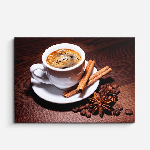 cuadro canvas café cafe con canela horizontal