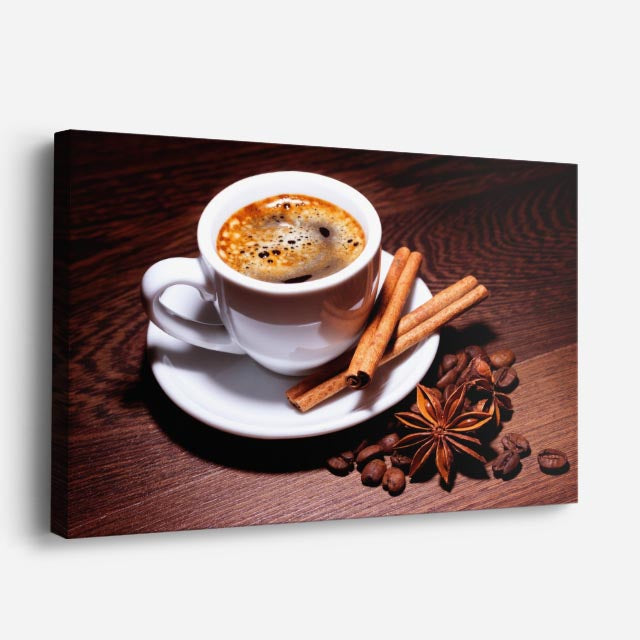 cuadro canvas café cafe con canela horizontal
