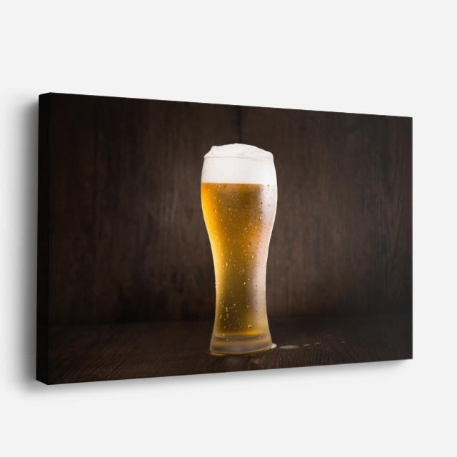 cuadro canvas cerveza cerveza dorada horizontal