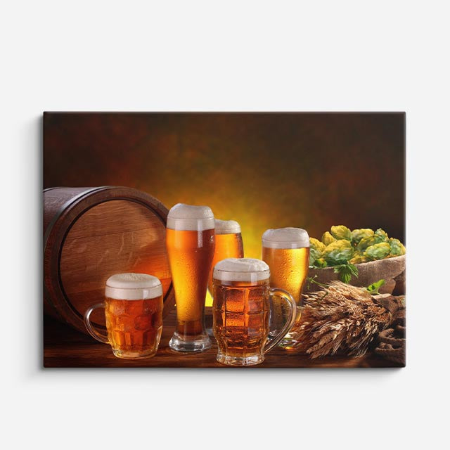 cuadro canvas cerveza brindis cervecero horizontal